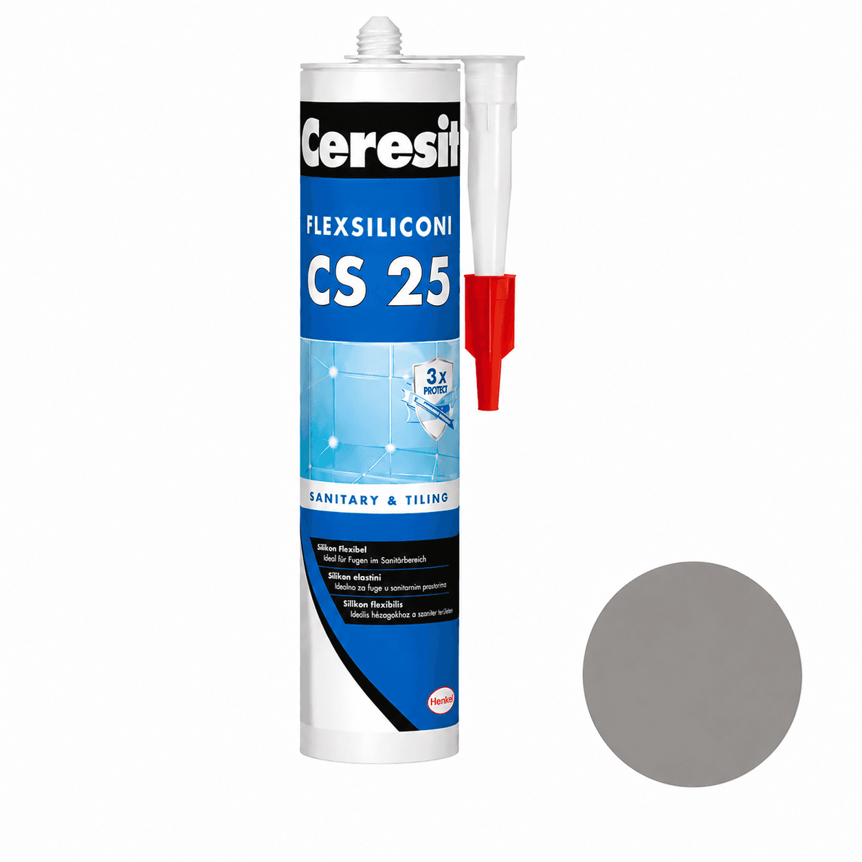 CERESIT CS25TP grey SAN.SILIKON 280ml